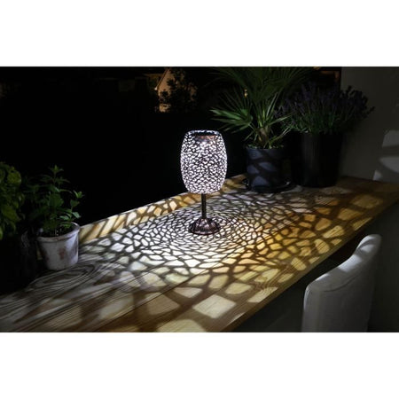 Lanterna solare - GALIX - G2003 - Metallo ramato - LED bianco 10 lumen - H35 cm