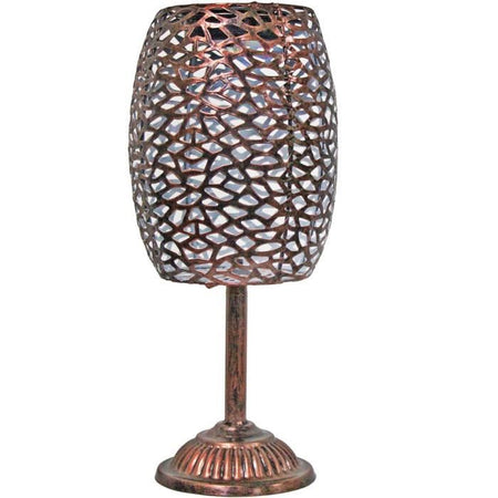 Lanterna solare - GALIX - G2003 - Metallo ramato - LED bianco 10 lumen - H35 cm