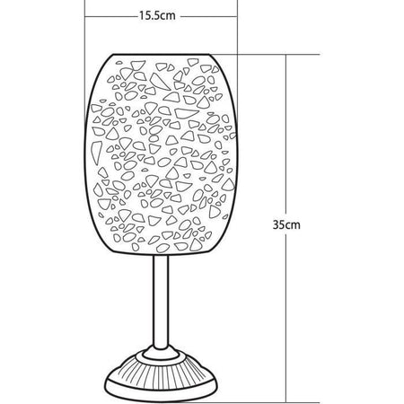 Lanterna solare - GALIX - G2003 - Metallo ramato - LED bianco 10 lumen - H35 cm