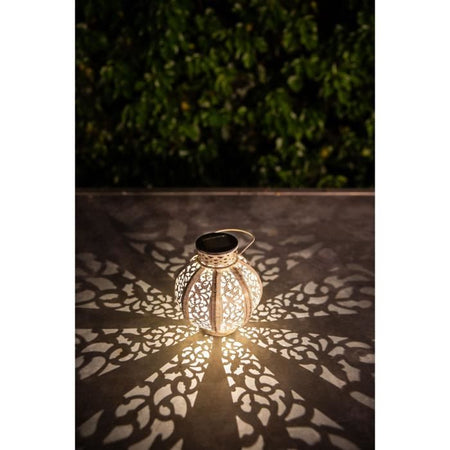 Lanterna in metallo vintage beige 10 lumens h17cm - galix