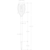 Torcia solare in resina 12 Ambrée LED Ambrée  7,3 cm H47 cm - Galix
