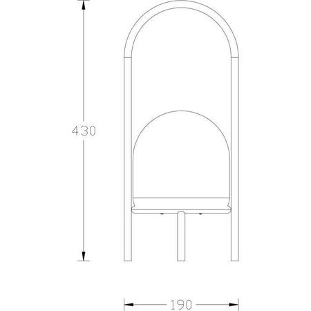 Lampada in resina su 4 piedi USB 200 lumens H43 cm - Galix