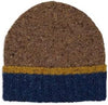 gallo Cappello uomo Berretto lana beige a coste tinta unita e risvolto in contrasto
