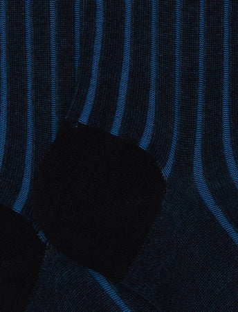 Gallo calze uomo lunghe cotone Blu vanisé a coste larghe AP103411 13012