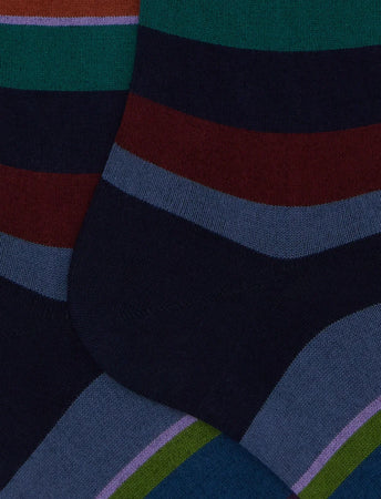 Gallo calze uomo lungo leggere multi righe