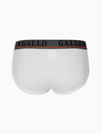 Gallo Slip basico intimo cotone bianco tinta unita