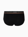 Gallo Slip basico intimo cotone nero tinta unita