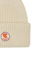 Gallo Berretto con risvolto unisex bianco a coste tinta unita cappello uomo / cappello donna