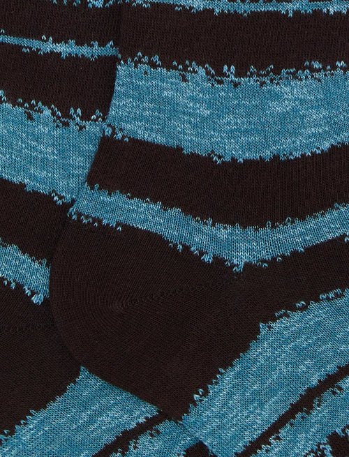Gallo calze uomo lunghe cotone marrone riga sfumata AP516345 11015