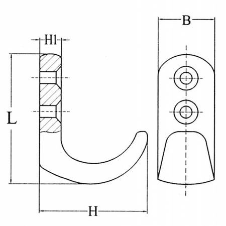 Gancio Inox 316 Cf. 5 Pz.
