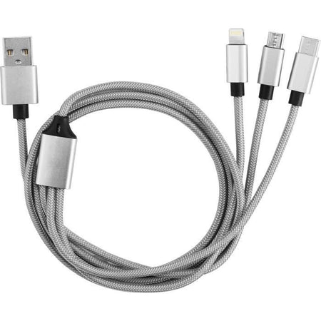 Kit da viaggio - GAO - 3 in 1 - Cavo da 1 m, caricabatteria da muro e da auto