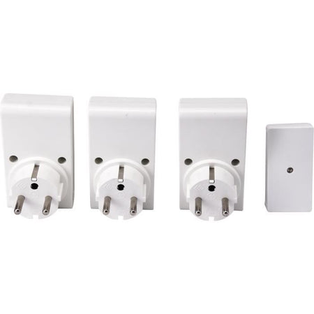 Kit 3 prese telecomandate + Telecomando - GAO - 230 V - Bianco