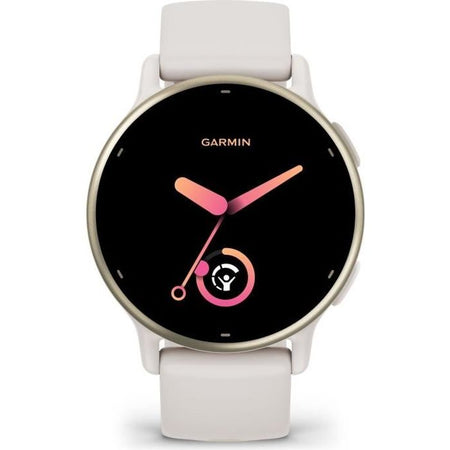 Orologio GPS connesso - GARMIN - Vivoactive 5 - WiFi - 30,4 mm (1.2) - Oro crema con cinturino Beige