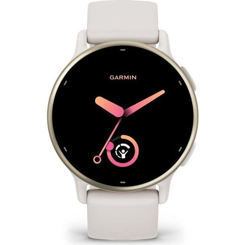Orologio GPS connesso - GARMIN - Vivoactive 5 - WiFi - 30,4 mm (1.2) - Oro crema con cinturino Beige