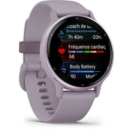 Orologio GPS connesso - GARMIN - Vivoactive 5 - WiFi - 30,4 mm (1.2) - Orchidea metallizzata con cinturino viola