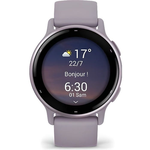Orologio GPS connesso - GARMIN - Vivoactive 5 - WiFi - 30,4 mm (1.2) - Orchidea metallizzata con cinturino viola