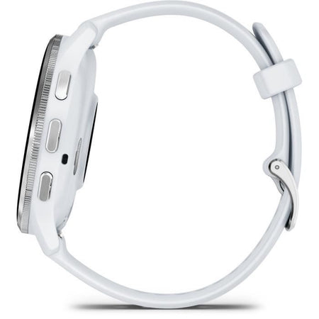 Orologio GPS connesso - GARMIN - Venu 3 - WiFi - 35,4 mm (1,4) - Acciaio argentato, cassa bianca e cinturino in silicone bianco