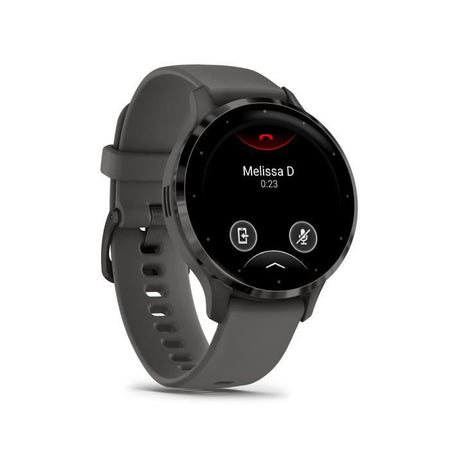 Orologio GPS connesso - GARMIN - Venu 3S - 30,4 mm (1.2) - Acciaio grigio, cassa grigio scuro e cinturino in silicone grigio scuro