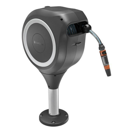 Avvolgitubo automatico per terrazzo - GARDENA - RollUp - S - Bianco - Lunghezza 15 m - Tubo 13 mm