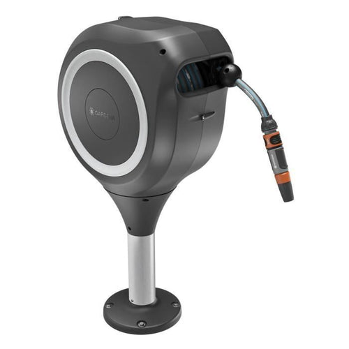 Avvolgitubo automatico per terrazzo - GARDENA - RollUp - S - Bianco - Lunghezza 15 m - Tubo 13 mm