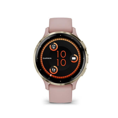 Orologio GPS connesso - GARMIN - Venu 3S - 30,4 mm (1.2) - Acciaio color oro morbido, cassa rosa e cinturino in silicone rosa