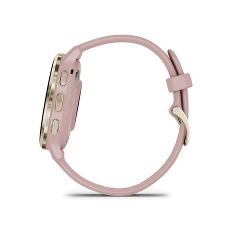 Orologio GPS connesso - GARMIN - Venu 3S - 30,4 mm (1.2) - Acciaio color oro morbido, cassa rosa e cinturino in silicone rosa