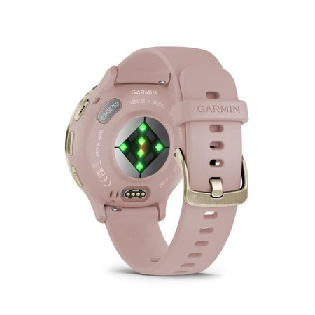Orologio GPS connesso - GARMIN - Venu 3S - 30,4 mm (1.2) - Acciaio color oro morbido, cassa rosa e cinturino in silicone rosa