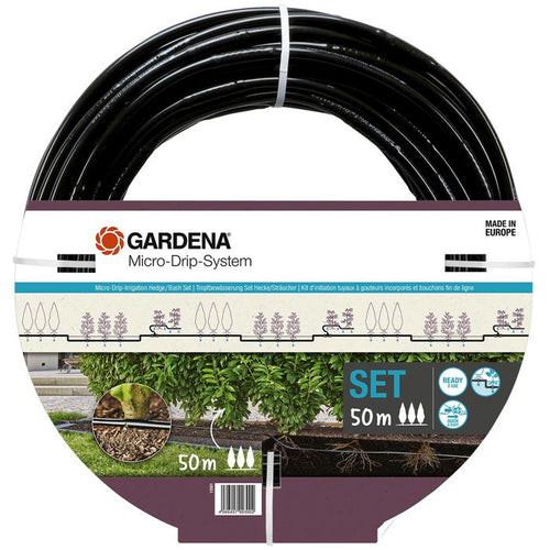 Kit di iniziazione: 50 m di tubo di gocciolamento incorporato e fine della linea - 13501-20