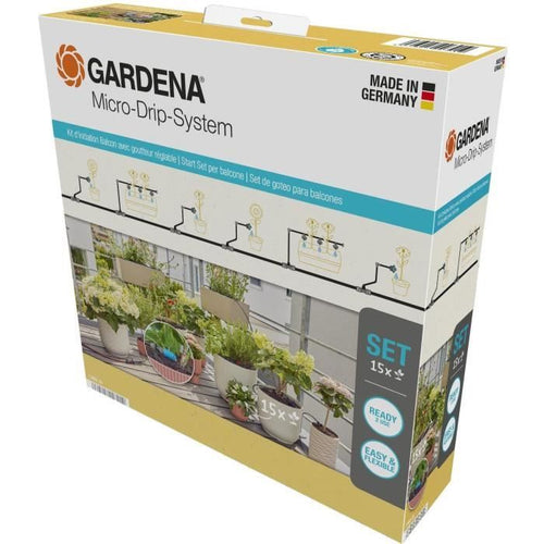 Kit principiante per balcone con gocciolatore regolabile - 13402-26