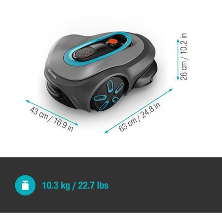 Robot cortacésped - GARDENA - Smart SILENO max 1200 - Superficie 1200 m - DuoConnect - Bluetooth - Corte de bordes