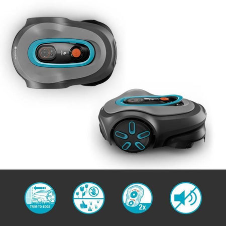 Robot cortacésped - GARDENA - Smart SILENO max 1200 - Superficie 1200 m - DuoConnect - Bluetooth - Corte de bordes