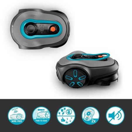 Robot rasaerba - GARDENA - Smart SILENO Free 1500 - Senza cavi perimetrali - Superficie 1500 m - Include Smart Gateway