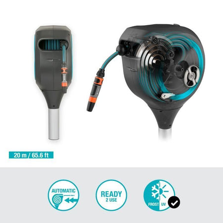 GARDENA - Avvolgitubo Automatico Avvolgitubo M 20 m