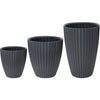 Vaso per fiori - Garden ID - Fancy - 40 x 42 cm - Per giardino, balconi o interni - Antracite