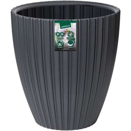 Vaso per fiori - Garden ID - Fancy - 40 x 42 cm - Per giardino, balconi o interni - Antracite