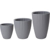 Vaso per fiori - Garden ID - Fancy - 40 x 42 cm - Per giardino, balconi o interni - Grigio chiaro