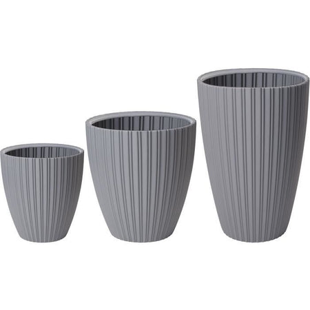 Vaso per fiori - Garden ID - Fancy - 40 x 42 cm - Per giardino, balconi o interni - Grigio chiaro