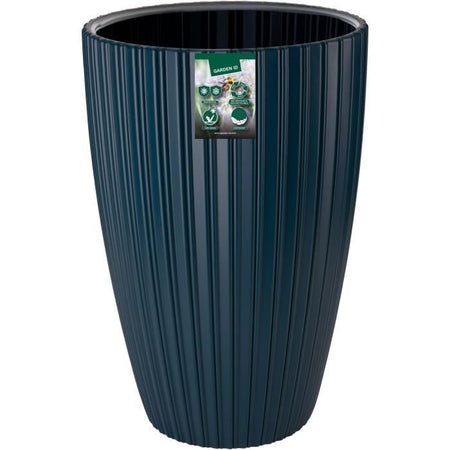 Vaso per fiori - Garden ID - Fancy - 40 x 58 cm - Per giardino, balconi o interni - Blu petrolio
