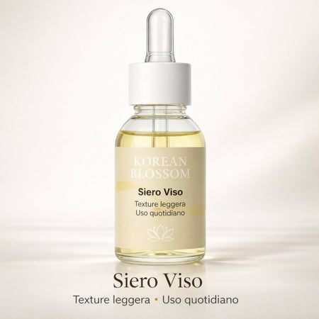 Siero Viso Anti-Macchia Korean Blossom – Effetto Pelle Uniforme e Luminosa – Idratante e Nutriente – Texture Leggera a Rapido Assorbimento