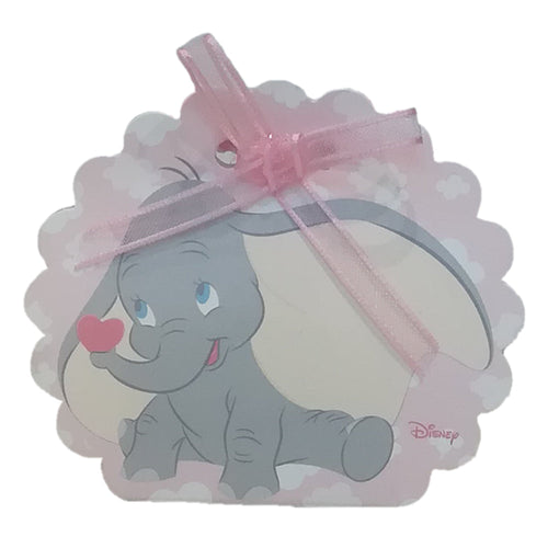 Scatolina Nascita Bimba Borsetta Disney Dumbo elefante rosa