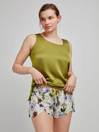 Pigiama Donna Gisela Primavera/Estate 2/20261BT Corto Satinato Floreale