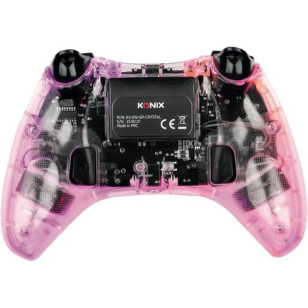 Konix - Controller wireless Crystal per Nintendo Switch, Switch OLED, PC e PS4
