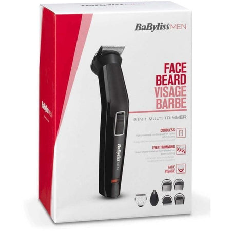BABYLISS MT725E - Rifinitore multifunzione 6 in 1 - Cordless - Autonomia 60min - 2 accessori intercambiabili - Testine lavabili
