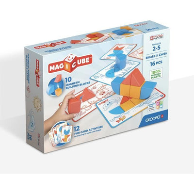 Blocchi magnetici - GEOMAG - Magicube Blocks & Cards - 16 pezzi - Educativi - Plastica riciclata
