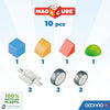 Blocchi magnetici - GEOMAG - Magicube 308 - 10 pezzi - Varie forme - Veicoli - Plastica riciclata