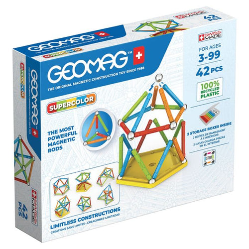 Geomag Super Color Recycled 42 pezzi multicolore
