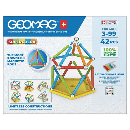 Geomag Super Color Recycled 42 pezzi multicolore