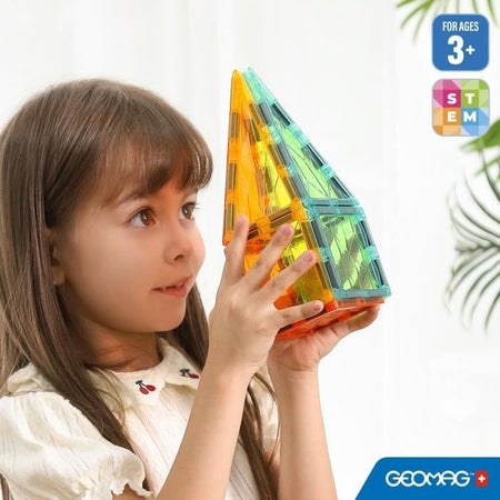 Tessere magnetiche - GEOMAG - Tiles Gems 4100 - 16 pezzi - Forme geometriche - Effetto cristallo