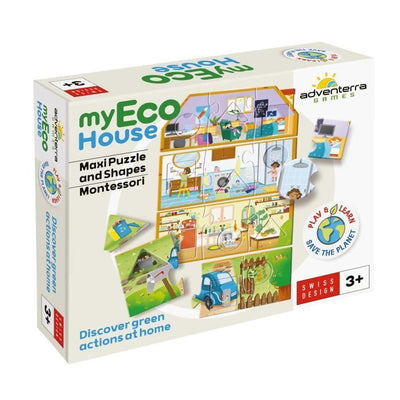 Giochi educativi - GEOMAG - La mia Eco Casa - Metodo Montessori - Costruzione di case - Sensibilizzazione ambientale