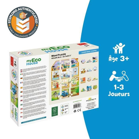 Giochi educativi - GEOMAG - La mia Eco Casa - Metodo Montessori - Costruzione di case - Sensibilizzazione ambientale